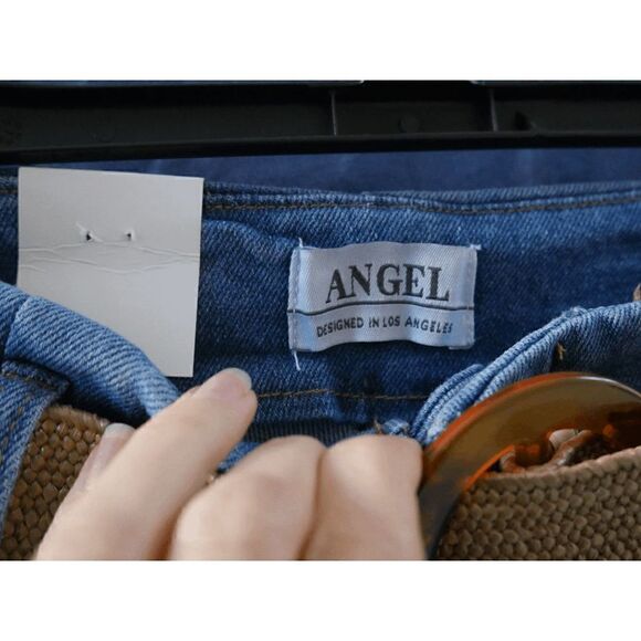 Women's High Waist Straight Leg Belted Jeans 5 - Picture 6 of 8